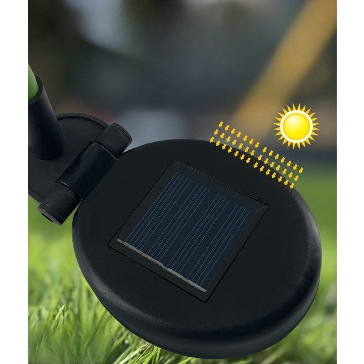 Lampa Solara LED Tip Crizantema pentru Gradina, Senzor de Lumina si Protectie IP65, Plastic, 80 cm, Multicolor