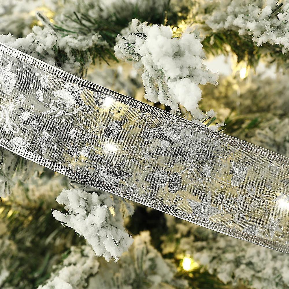 Panglică LED De Crăciun, Decorativă Și Modelabilă Cu Fir De Cupru, Alimentare Baterii, 5 m, 50 LED-uri, Aurie, Lumină Alb Rece
