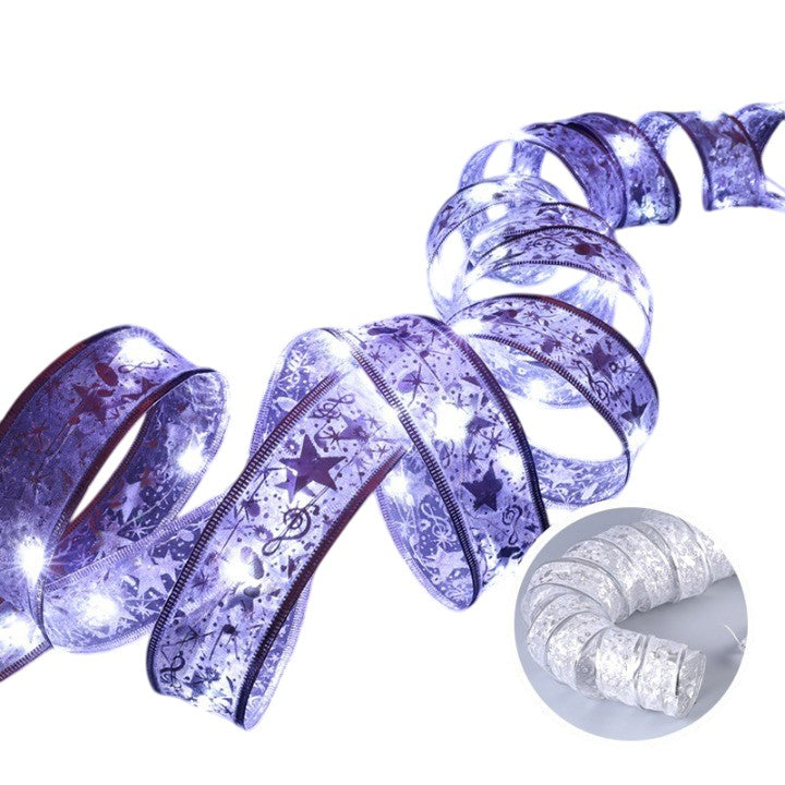 Panglică LED De Crăciun, Decorativă Și Modelabilă Cu Fir De Cupru, Alimentare Baterii, 5 m, 50 LED-uri, Aurie, Lumină Alb Rece