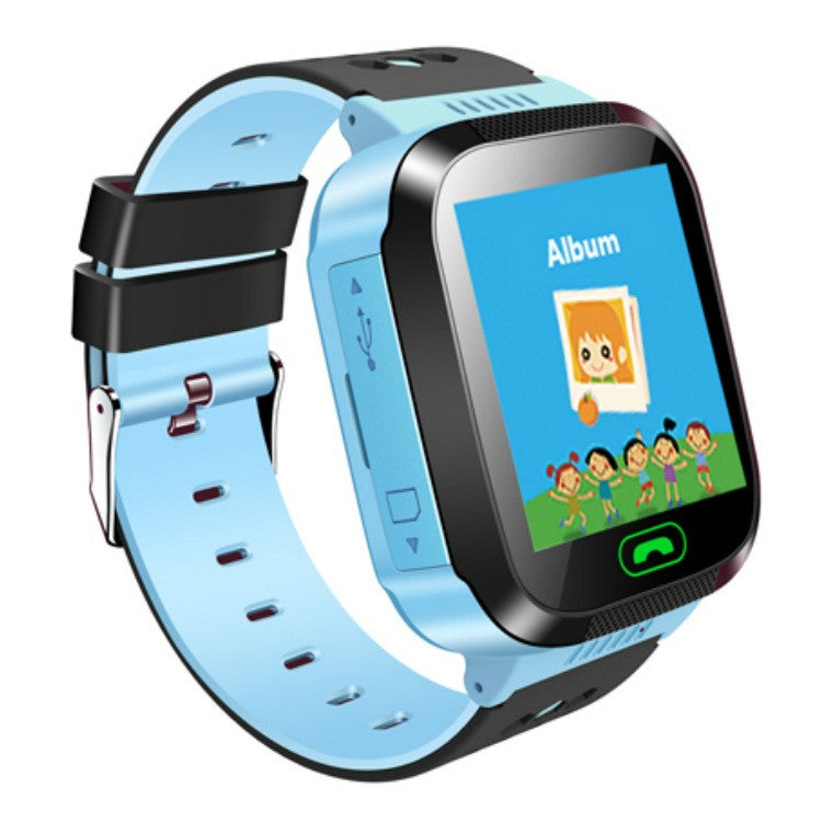 Ceas Smartwatch Pentru Copii Q528, Functie Telefon, Localizare LBS si GPS, Buton SOS, Monitorizare Spion, Camera Foto, Lanterna, Touchscreen Color, Albastru