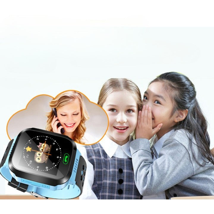Ceas Smartwatch Pentru Copii Q528, Functie Telefon, Localizare LBS si GPS, Buton SOS, Monitorizare Spion, Camera Foto, Lanterna, Touchscreen Color, Albastru