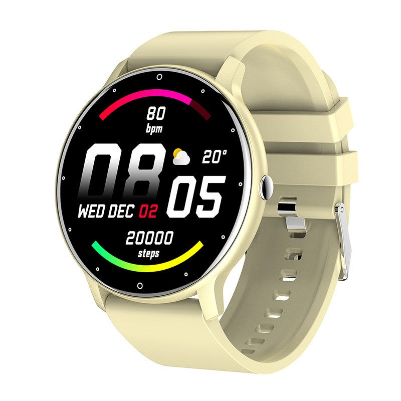 Fippy Ceas Smartwatch si Bratara Fitness ZL02D, Monitorizare Ritm Cardiac si Oxigen, Ecran Tactil 1.28 Inch HD, Rezistent la Apa IP67, Bluetooth 5.0, Compatibil iOS/Android, Galben