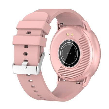 Fippy Ceas Smartwatch si Bratara Fitness ZL02D, Monitorizare Ritm Cardiac si Oxigen, Notificari Apel, Ecran Touch HD 1.28 Inch, IP67, Bluetooth 5.0, Curea Silicon, Compatibil Android si iOS, Roz