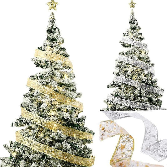 Panglică LED de Crăciun cu Sârmă de Cupru, Decorativă și Modelabilă, 20 LED-uri, Alimentare 3 Baterii AA, Lungime 2 m, Aurie, Lumină Alb Cald