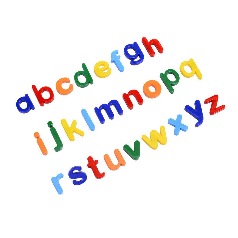 Set 26 Litere Magnetice pentru Frigider, Joc Educativ de Invatare Alfabet, Plastic Rezistent, 3 Ani+, Multicolor, 13 x 19 x 14 cm
