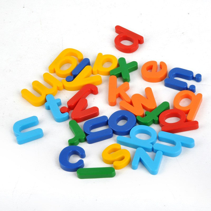 Set 26 Litere Magnetice pentru Frigider, Joc Educativ de Invatare Alfabet, Plastic Rezistent, 3 Ani+, Multicolor, 13 x 19 x 14 cm