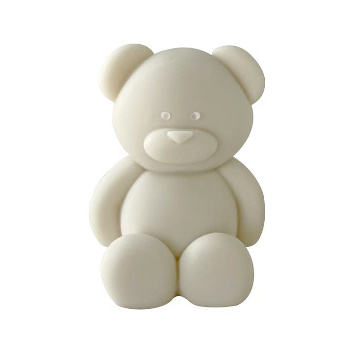 Lumanare Parfumata pentru Aromaterapie, Design Figurina Ursulet, Obiect Decorativ Interior, Ceara de Calitate, Alb, 5.5x3.6x4 cm
