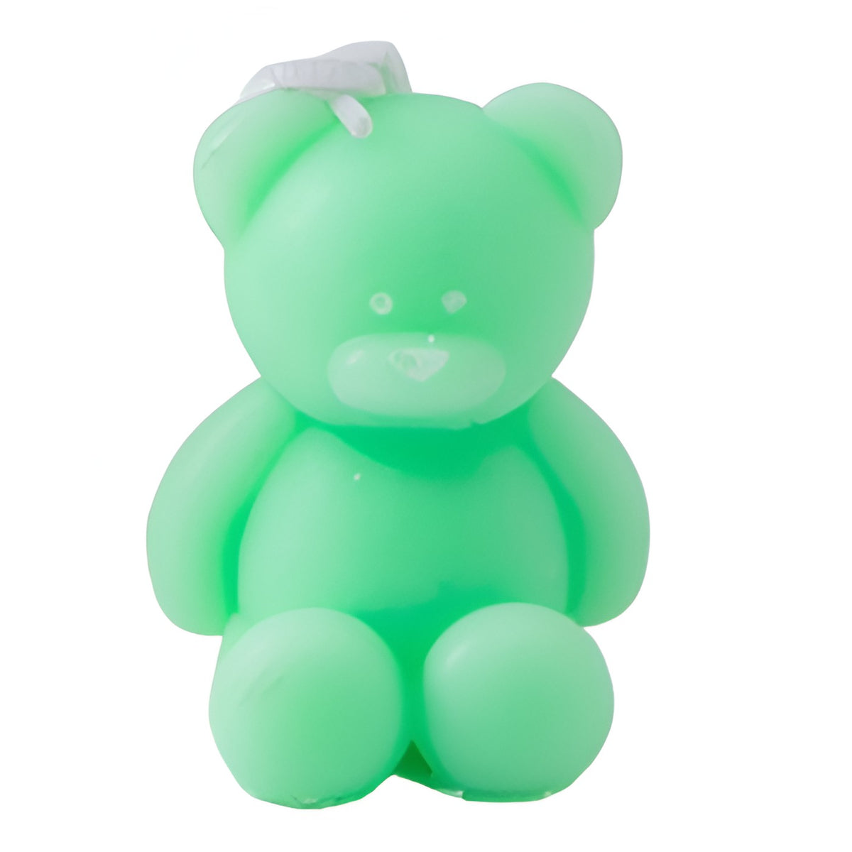 Lumanare Parfumata Decorativa, Model Ursulet, Aroma de Iasomie, Design Compact, Verde, 5.5x3.6x4 cm