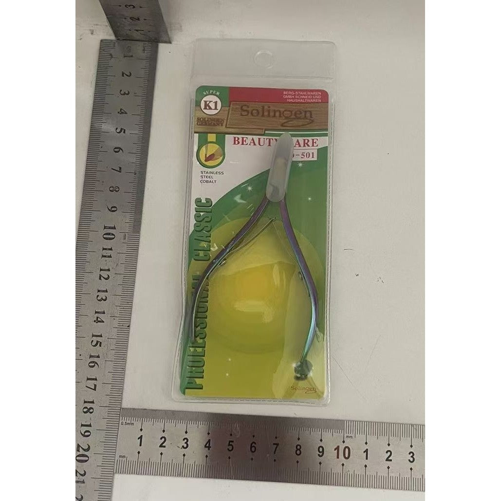 Clește pentru Unghii și Cuticule, Profesional, Design Ergonomic cu Protecție Vârf, Oțel Inoxidabil, 17 x 7 x 2 cm, Auriu
