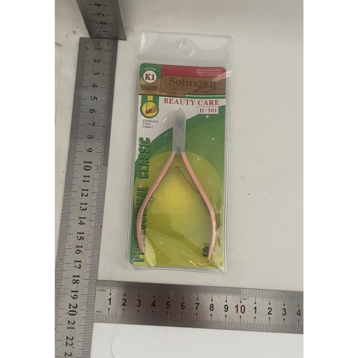 Clește pentru Unghii și Cuticule, Profesional, Design Ergonomic cu Protecție Vârf, Oțel Inoxidabil, 17 x 7 x 2 cm, Auriu/Roz