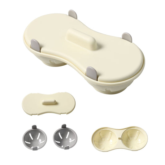 Aparat Pentru Gătit Ouă La Microunde, Recipient Cu 2 Compartimente Pentru Ouă Poșate, Plastic PP Rezistent La Căldură, 22 x 11.8 x 8 cm, Gri
