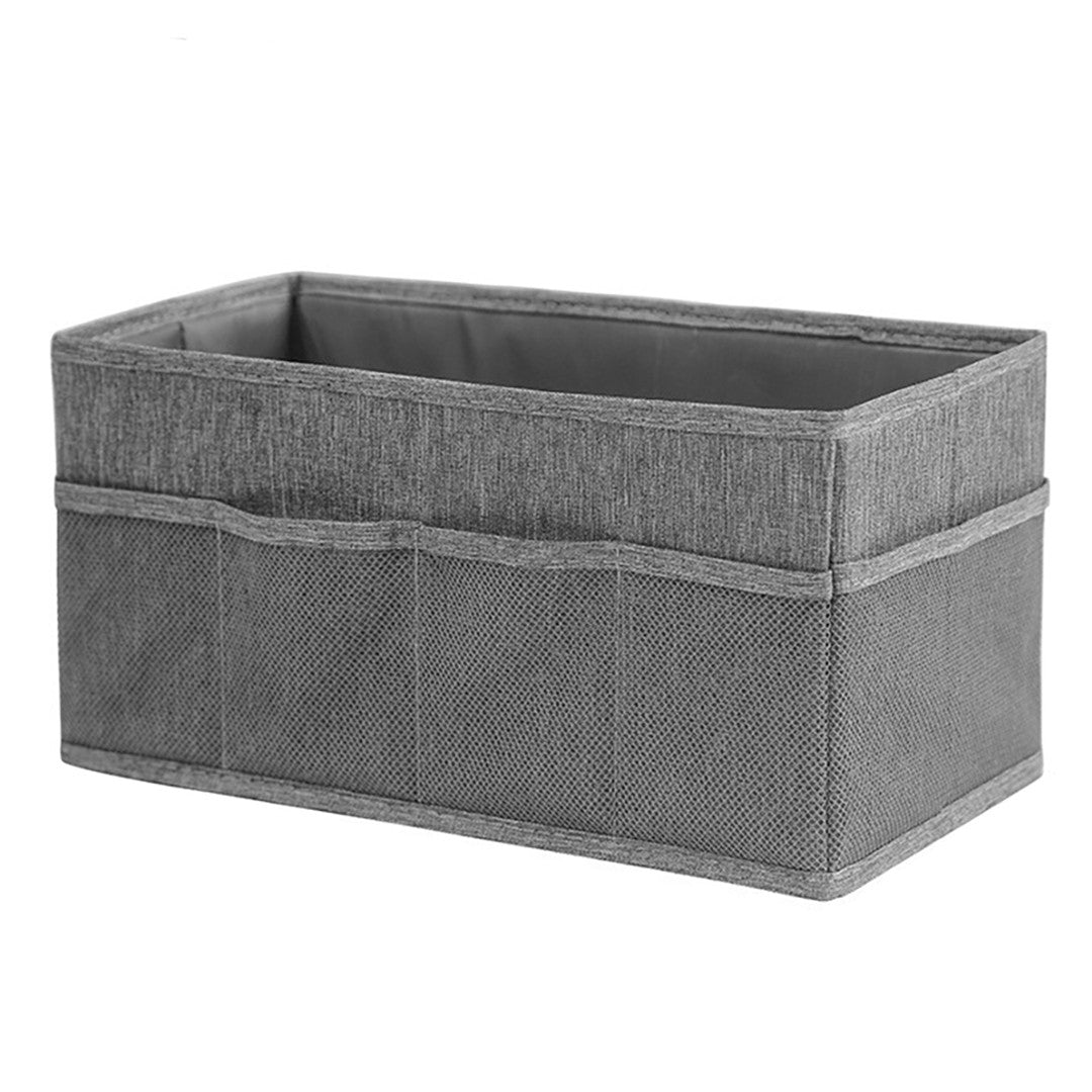 Cutie Depozitare Pliabila Cu Cadru Metalic, Organizator Multifunctional Pentru Bucatarie Si Raft, Material Poliester Oxford, 30 x 15 x 15 cm, Gri