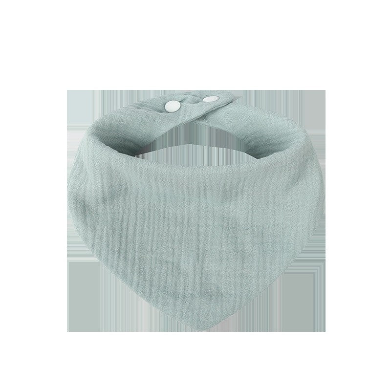 Baveta Triunghiulara pentru Bebelusi, Protectie Impermeabila si Inchidere cu Capse, Bumbac 100%, 0-12 Luni, 33x32 cm, Albastru
