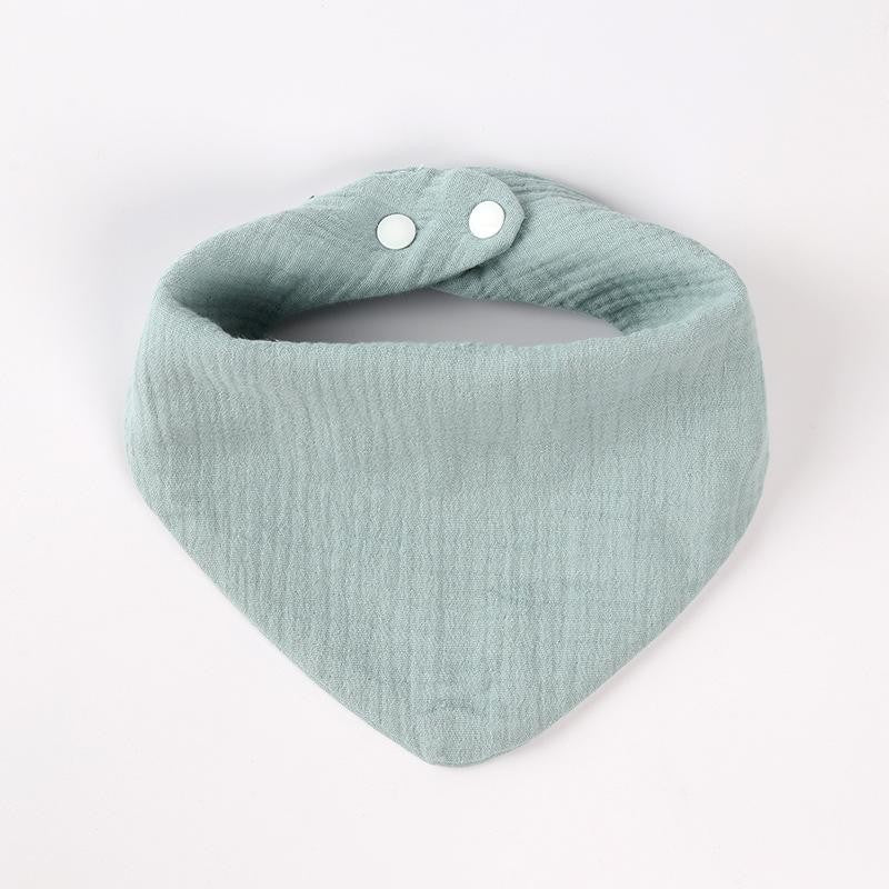 Baveta Triunghiulara pentru Bebelusi, Protectie Impermeabila si Inchidere cu Capse, Bumbac 100%, 0-12 Luni, 33x32 cm, Albastru
