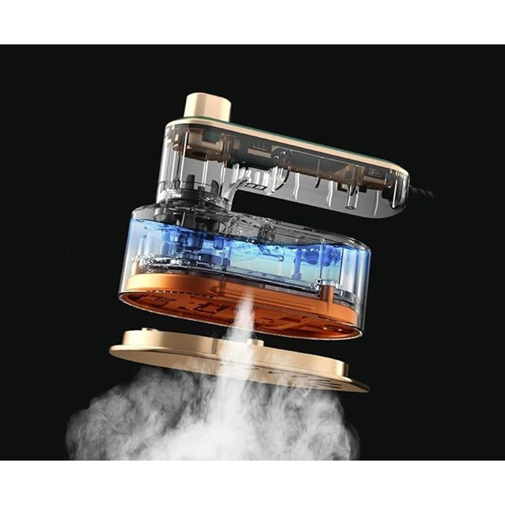 Mini Fier de Calcat Portabil cu Abur, Pliabil pentru Calatorii, Talpa Ceramica din Titan, Incalzire Rapida 30s, Rezervor 50 ml, 40W, Alb