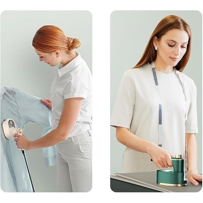 Mini Fier de Calcat Portabil cu Abur, Pliabil pentru Calatorii, Talpa Ceramica din Titan, Incalzire Rapida 30s, Rezervor 50 ml, 40W, Alb