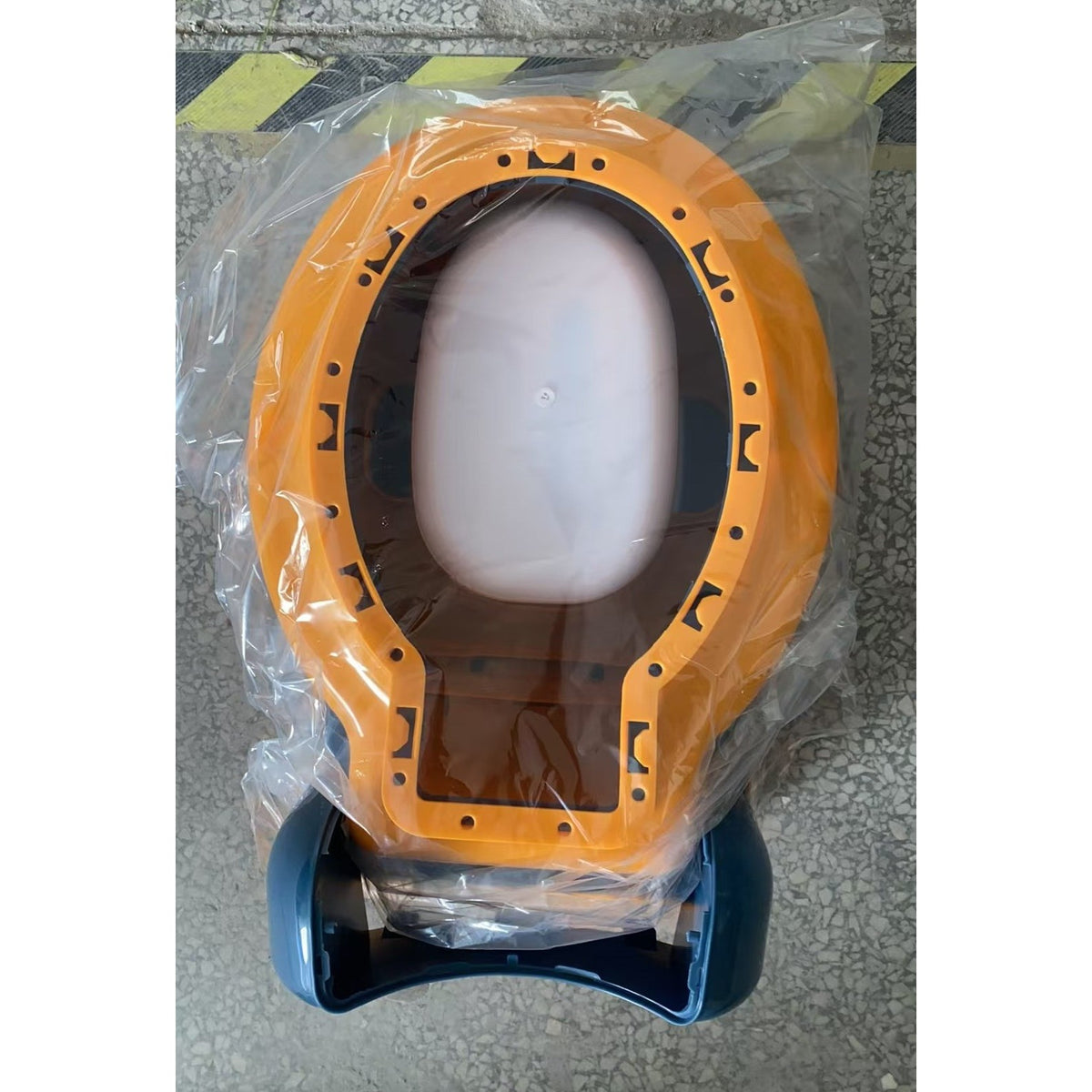 Oliță Bebelusi și Copii 1-8 Ani, Model Toaletă Realistă cu Colac Moale PVC, Compartiment Depozitare și Bază Antiderapantă, Plastic Durabil, 34 x 32 x 19 cm, Albastru/Portocaliu