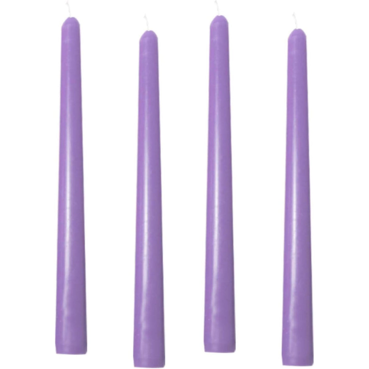 Set 4 Lumanari pentru Masa, Model Cilindric Antifum si Fara Miros, Parafina, 2.2 x 25 cm, Mov
