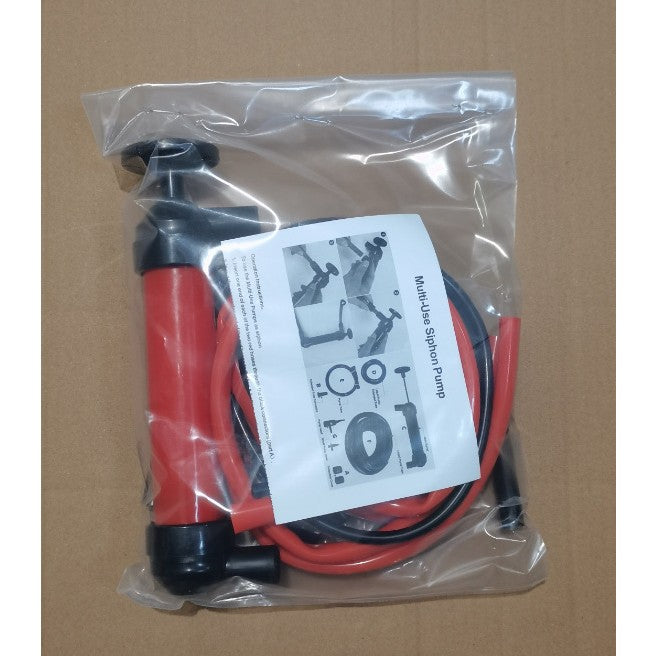 Pompa Manuala pentru Combustibil si Lichide, Debit 5L pe Minut, Transfer Ulei si Motorina, Plastic Rezistent, Furtun 1.2 m, Accesorii Incluse, Rosu