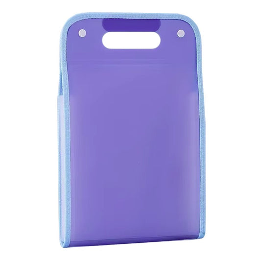 Suport Vertical pentru Hartii si Documente A4, Organizator Portabil cu Maner, Plastic PP, 37x24.3 cm, Mov