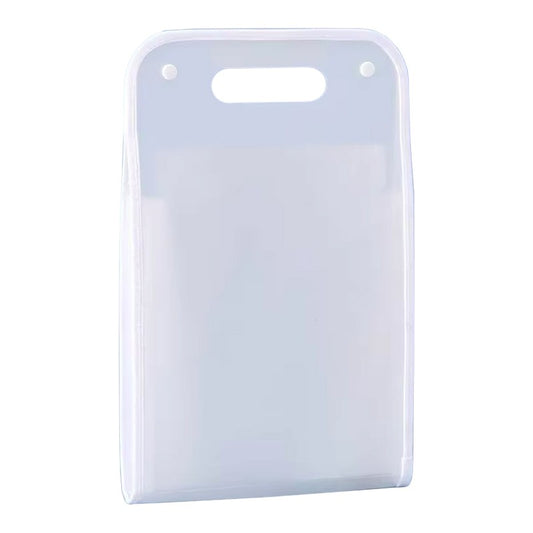 Suport Vertical pentru Hartii A4, Organizator Documente Portabil cu Maner, Polipropilena Rezistenta, 37x24.3 cm, Alb