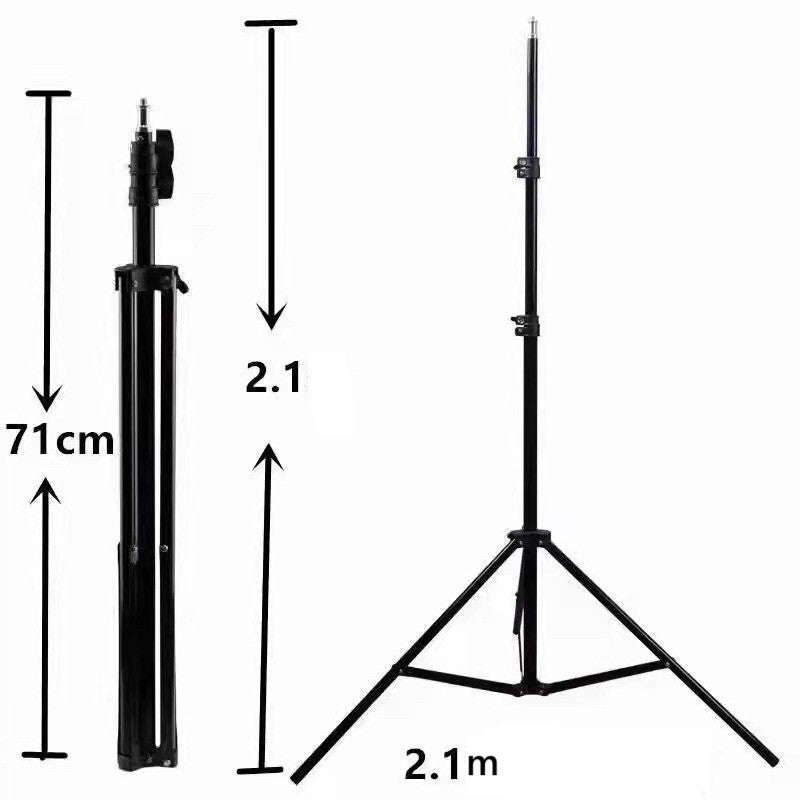 Trepied Universal Extensibil, Stativ Foto Video si Lumini LED, Constructie Metalica, Inaltime Maxima 210 cm, Negru