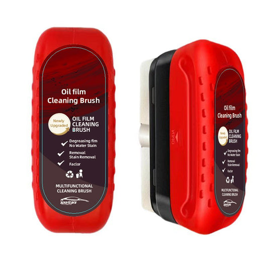 Perie Multifuncțională Auto pentru Curățare Parbriz și Oglinzi, Efect Anti-Aburire și Îndepărtare Peliculă Ulei, Aplicator Ergonomic, Plastic, Roșu