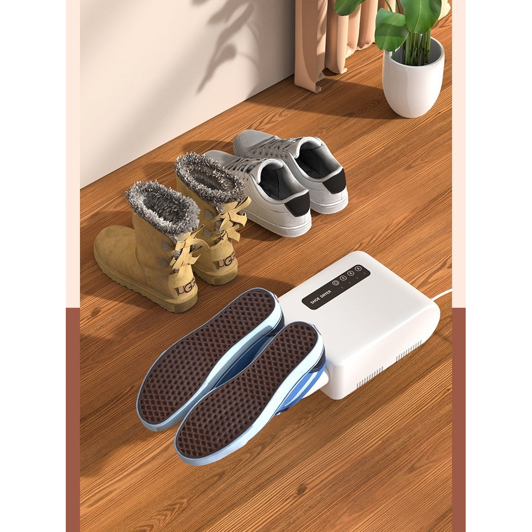 Uscator de Pantofi Electric, Functie Dezinfectare UV si Dezodorizare cu Ozon, Montaj pe Perete fara Perforare, Timer 3 Trepte, Silentios, PVC, Verde