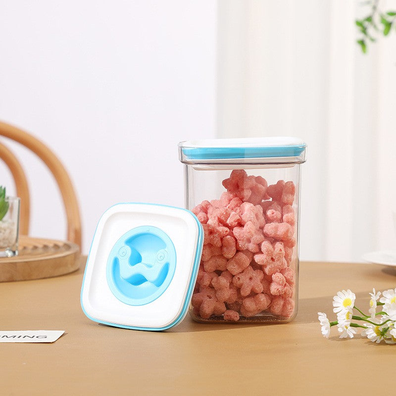 Set 5 Cutii de Depozitare pentru Bucatarie, Recipiente Alimentare Ermetice cu Capac si Garnitura Silicon, Stivuibile, Transparent, Set 2x600ml, 2x1.3L, 1x2L