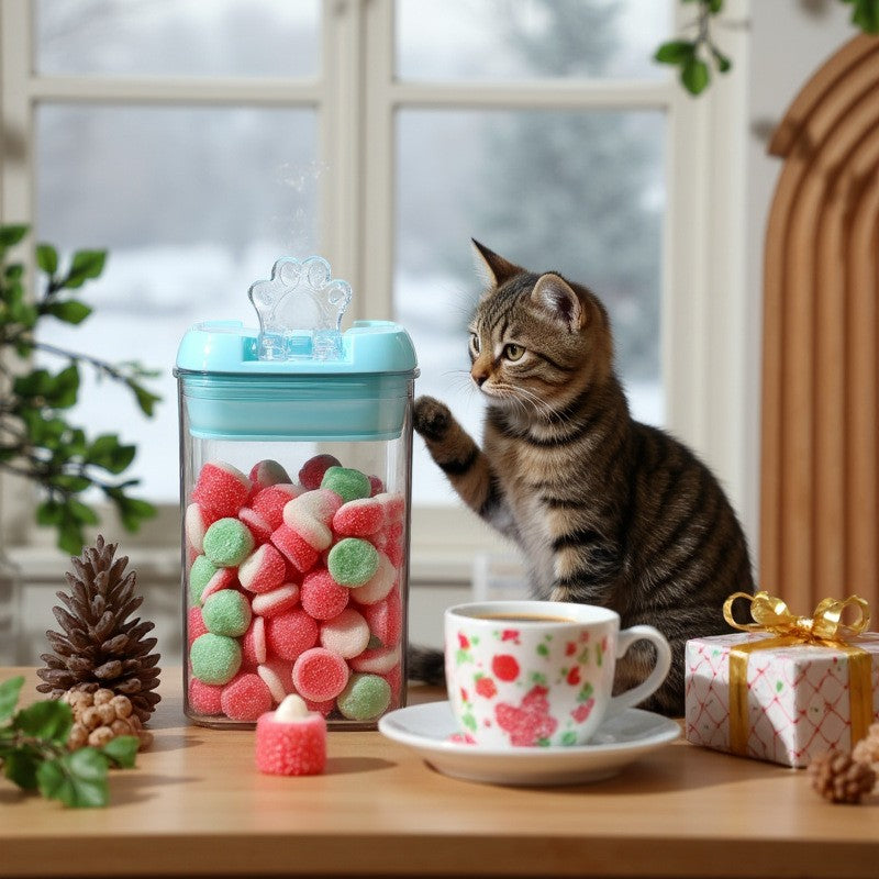 Set 7 Cutii de Depozitare Alimente, Recipiente Stivuibile cu Inchidere Ermetica, Plastic PP si PET Transparent, Capace Albastre, 7 Bucati, 0.5L - 1.9L