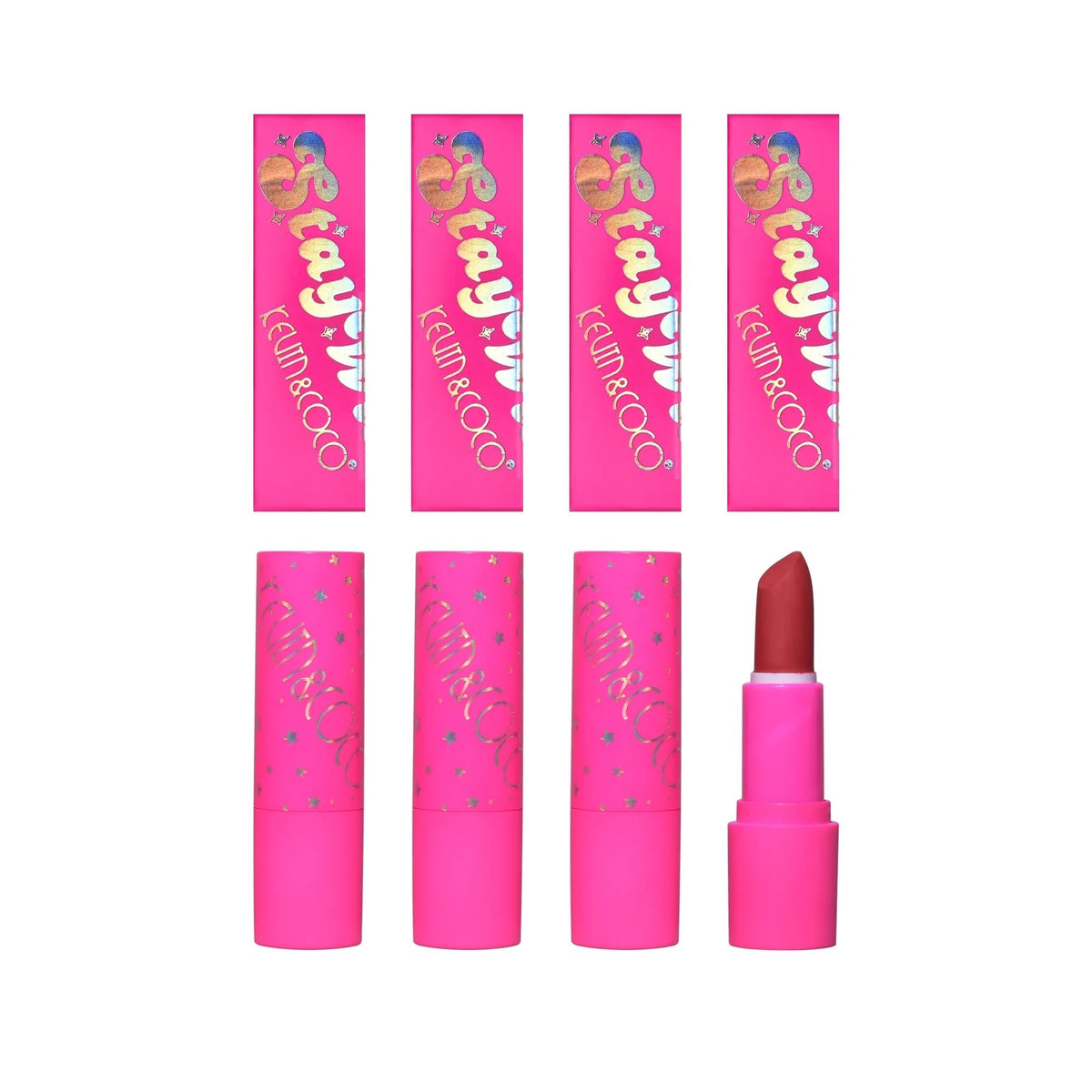 Kevin & Coco Ruj de Buze Stay Wild, Textură Catifelată și Mată, Formulă Cruelty-Free și Non-Toxica, 3.6 g, Nuanța 4