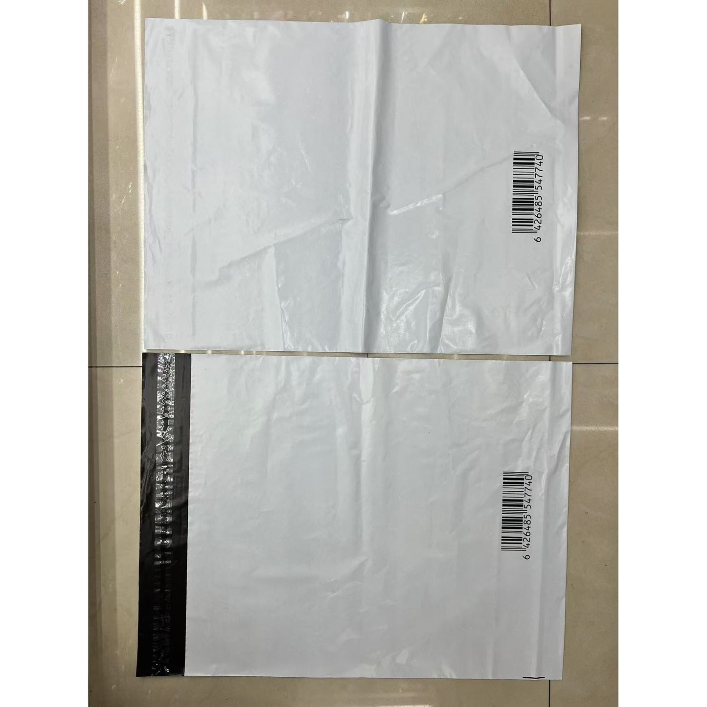 Plicuri Curierat Autoadezive, Polietilena Rezistenta 60 Microni, Fara Logo, 350 x 400 + 50 mm, Set 100 Bucati, Negru/Gri