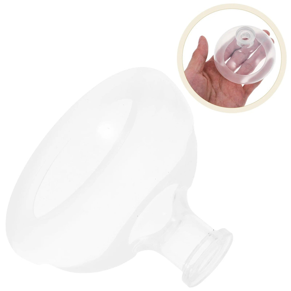 Dispozitiv Terapeutic Sputa, Cupa pentru Terapie Toracica si Eructare, Silicon Moale Alimentar, pentru Sugari si Copii, 7.5 x 6 cm, Transparent