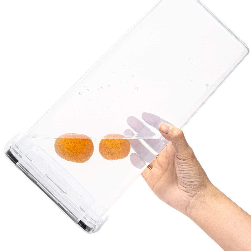 Set 4 Recipiente Depozitare Alimente, Inchidere Ermetica si Design Stivuibil, Plastic PP fara BPA, 4 x 2.8 L, Transparent cu Garnitura Neagra