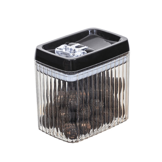 Recipient Alimente si Organizare, Inchidere Ermetica cu Silicon, Maner Integrat si Design Ondulat, Plastic PP si PET, 1.5 l, Transparent, 15 x 10 x 15.5 cm
