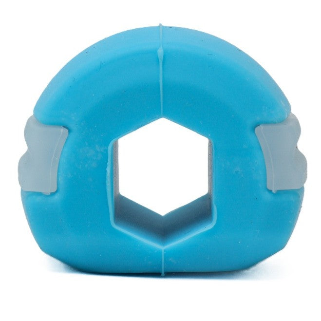 Dispozitiv Tonifiere Faciala, Antrenament Mandibula si Maxilar, Silicon Medical si Poliuretan, Include Snur si Cutie Depozitare, 40 g, Albastru