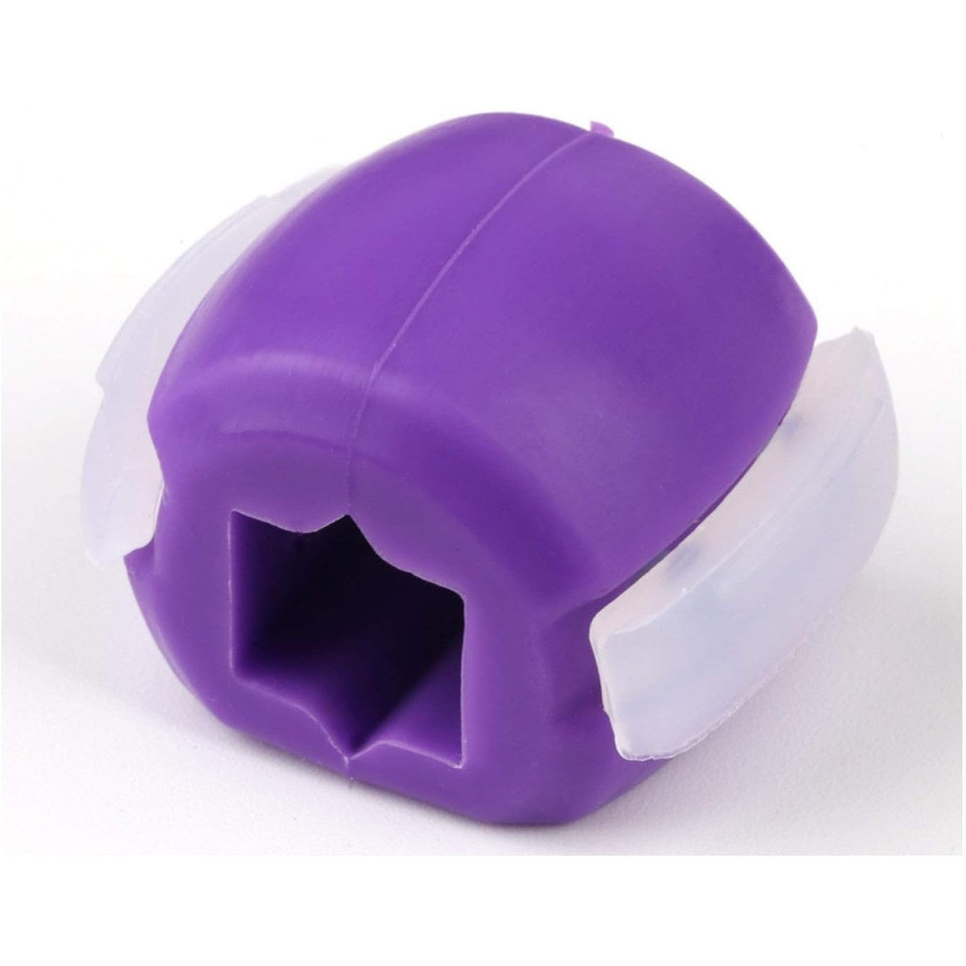 Dispozitiv Tonifiere Faciala, Antrenament Jawline si Definire Mandibula, Silicon Medical, Mov, 40 g, Cutie Depozitare si Snur Inclus