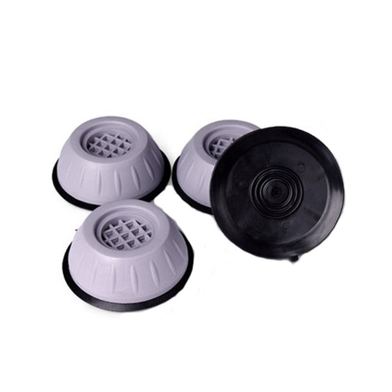 Set Picioruse Antivibratii pentru Masina de Spalat si Uscator, Suport Anti-Zgomot cu Ventuza, Cauciuc, 9 cm, Gri, 4 Bucati