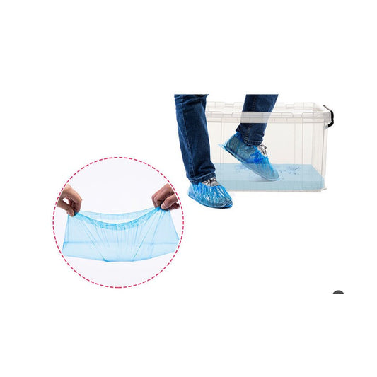 Huse Pantofi Impermeabile de Unica Folosinta, Protectie Incaltaminte Ploaie si Noroi, Marime Universala, Albastru, 100 Bucati