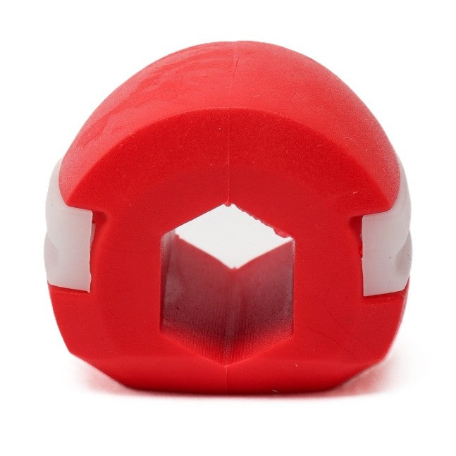 Dispozitiv Tonifiere Faciala, Antrenament Mandibula si Definire Maxilar, Silicon Medical, 40 g, Include Cutie si Snur, Rosu