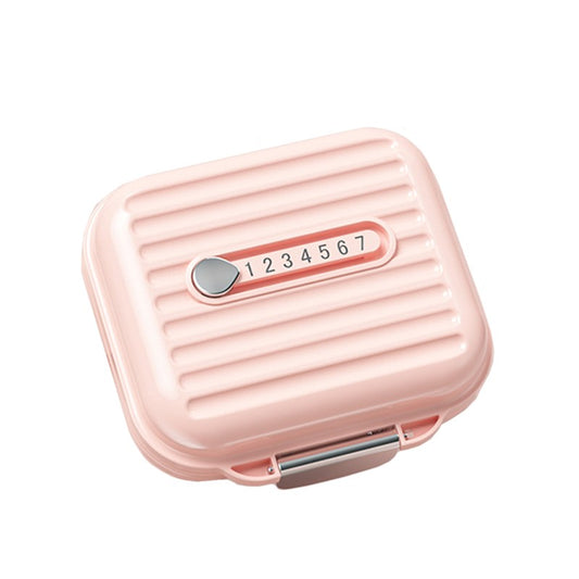 Organizator Saptamanal pentru Pastile si Medicamente, Cutie Depozitare Vitamine si Suplimente, Plastic cu Indicele Zilei, Roz