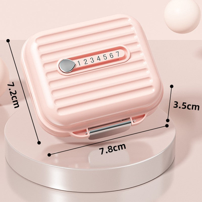 Organizator Saptamanal pentru Pastile si Medicamente, Cutie Depozitare Vitamine si Suplimente, Plastic cu Indicele Zilei, Roz