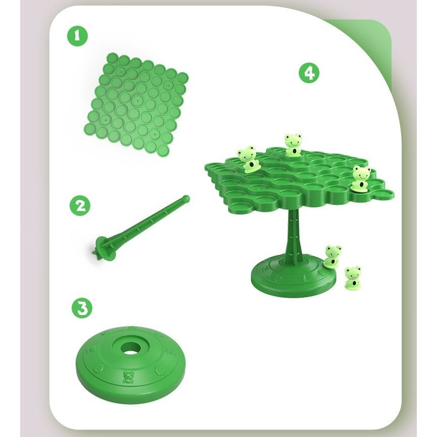 Joc Interactiv Broaste in Echilibru, Educativ pentru Dexteritate si Logica, Plastic, 50 Pioni cu Placa si Zar, 3 Ani+, Verde