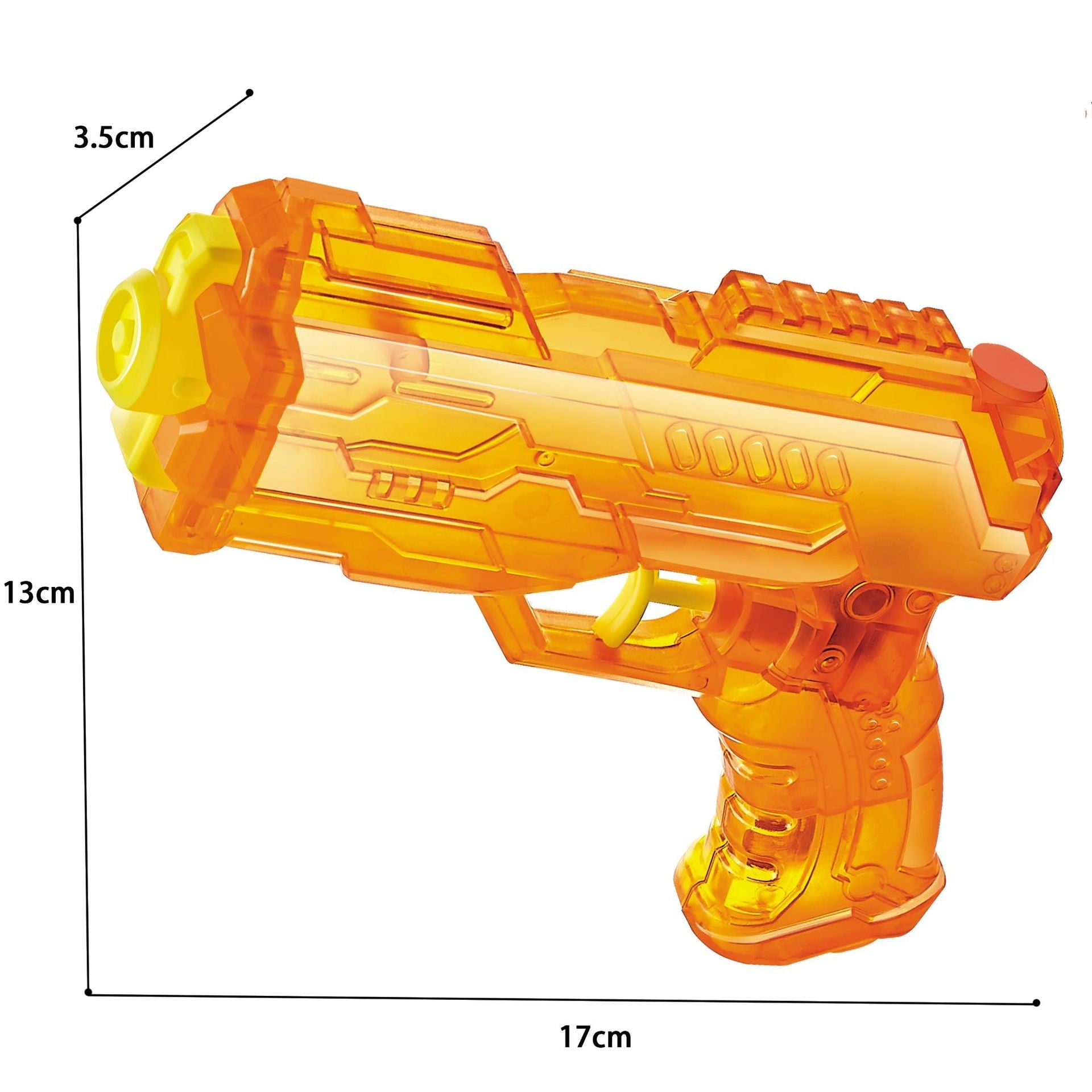 Pistol Cu Apa Pentru Copii, Actionare Manuala Cu Design Ergonomic Si Maner Antiderapant, Plastic, Rezervor 250 ml, 23 x 16 x 4 cm, Portocaliu