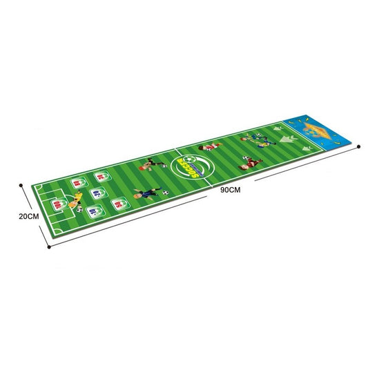 Joc Interactiv Covor De Fotbal Pentru Copii, Masa De Joc Portabila, Antrenament Reflexe Si Coordonare, Textil Si Plastic, 90 x 20 cm, 6 Mingi Incluse, 1-4 Jucatori, Verde