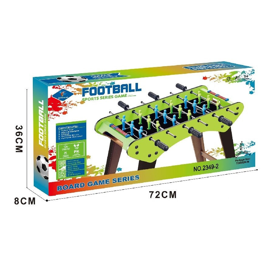 Masa de Fotbal pentru Copii si Adulti, 6 Manere cu Aderenta, Tablou de Scor, Lemn si Otel Inoxidabil, 71.3 x 14.6 x 36 cm, Verde