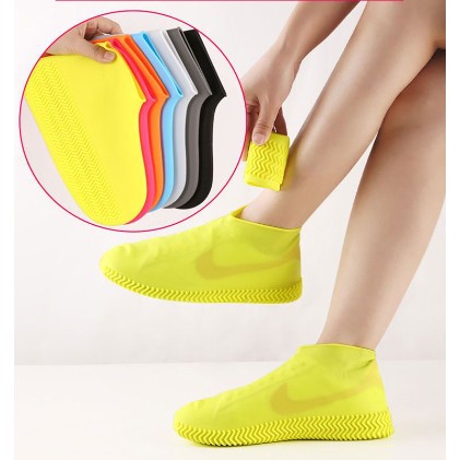 Huse Incaltaminte Impermeabile, Protectie Pantofi Antiderapanta si Elastica, Latex Ecologic, Marime L 41-47, Albastru