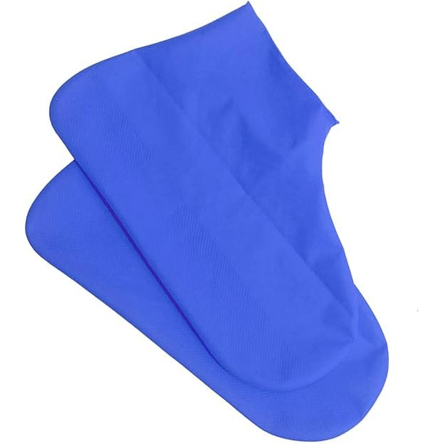 Huse Incaltaminte Impermeabile, Protectie Pantofi Antiderapanta si Elastica, Latex Ecologic, Marime L 41-47, Albastru