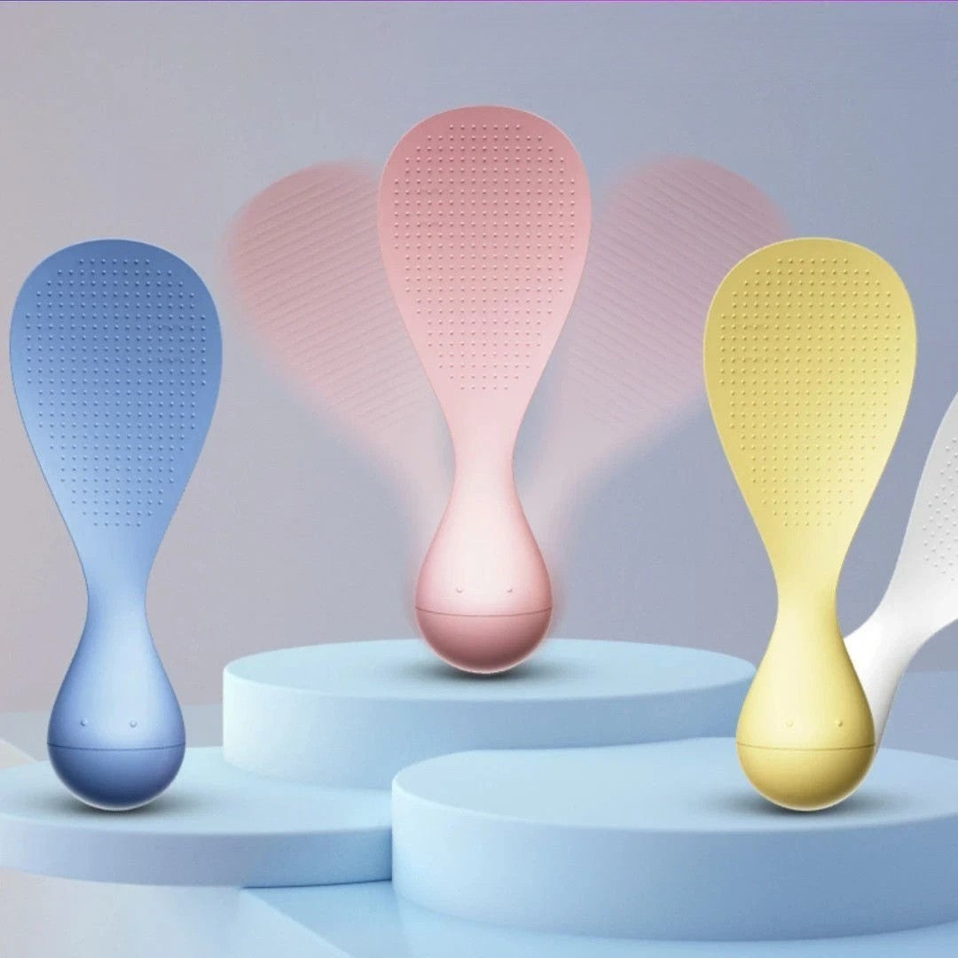 Lingura de Orez Termorezistenta, Baza Antialunecare si Design Ergonomic, Material Calitate Alimentara, Alb