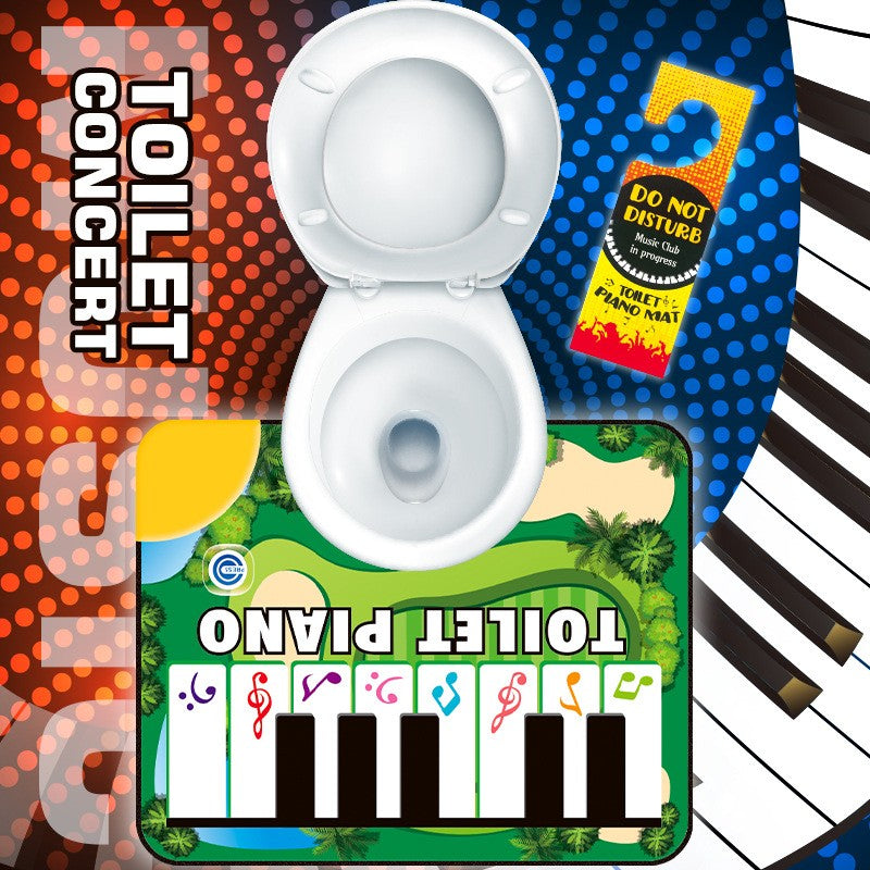 Covoraș de Baie cu Pian Electronic, Jucărie Interactivă Muzicală, 3 Moduri de Funcționare, Material Pânză, 60 x 48 cm, Verde